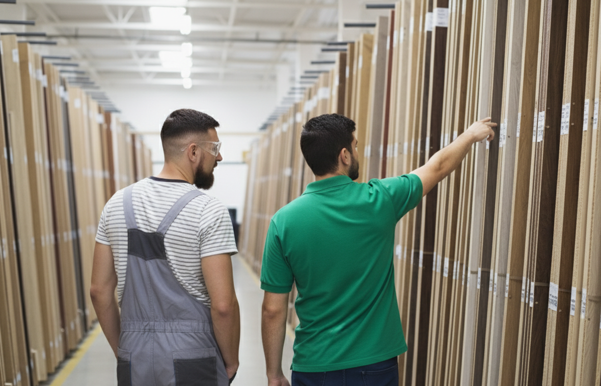 Marceneiro trabalhando em seu projeto